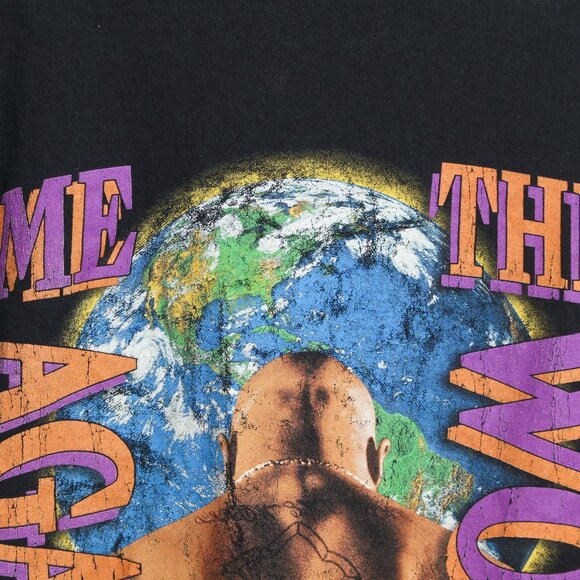 Tupac Forever Shirt Men Medium Black Me Against The World Distressed Rap Tee - Picture 8 of 11